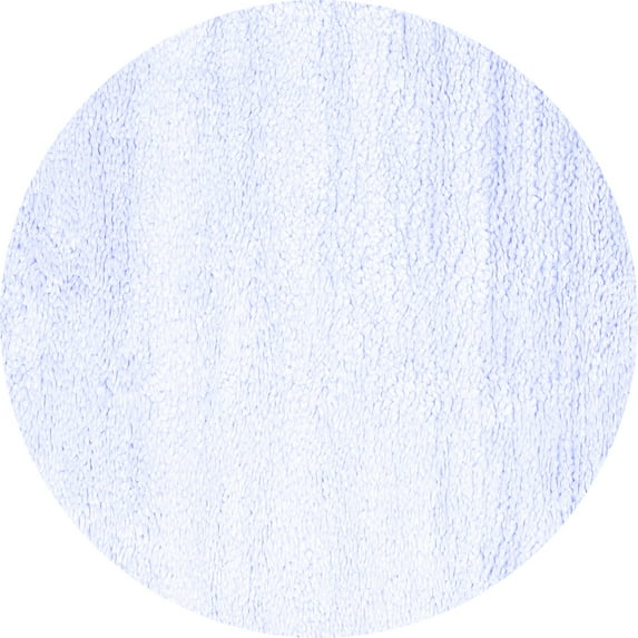 Ahgly Company Machine Washable Indoor Round Solid Blue Modern Area Rugs, 4' Round