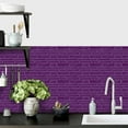 thumbnail image 2 of 12Sheets Self Adhesive Purple Marbling Tiles Stickers 4.72 x 9.68inch Waterproof Peel and Stick Backsplash Wall Decals Mosaic Brick DIY Decor, 2 of 8