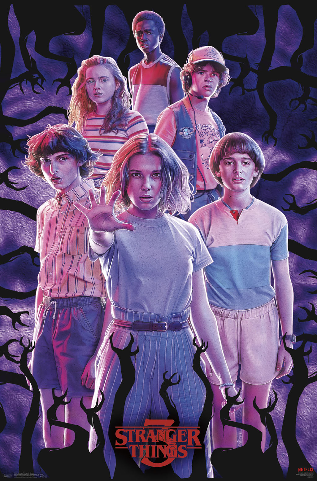 Stranger Things 3 Group Poster Walmart Walmart