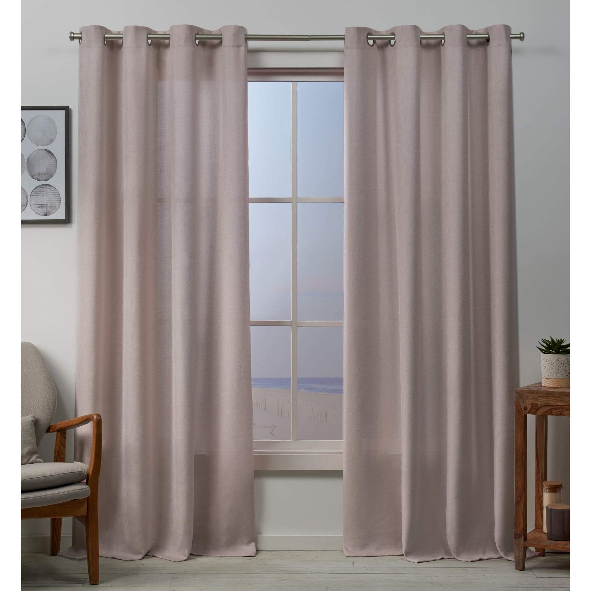 Exclusive Home Curtains 2 Pack Baxter Textured Basketweave Grommet Top