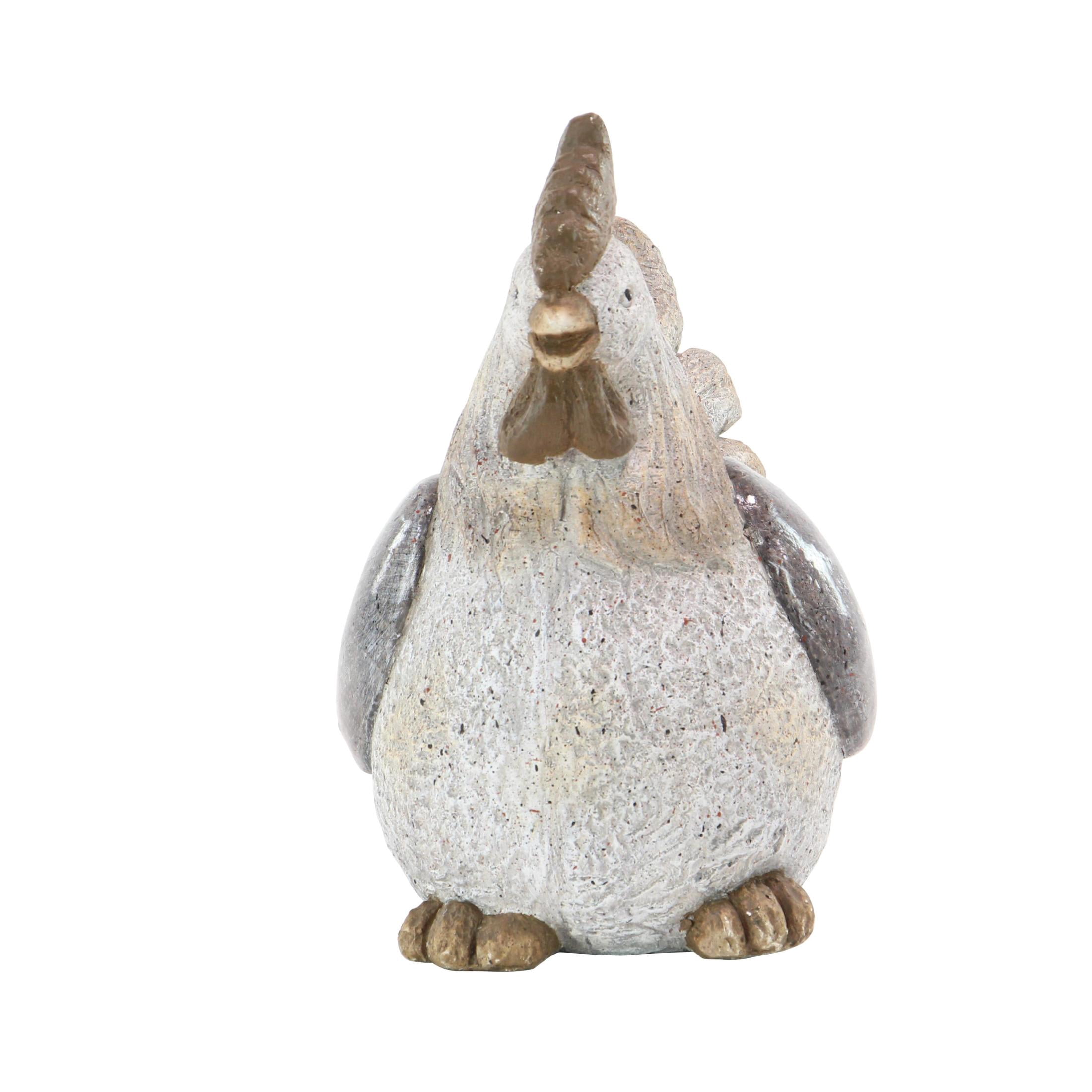DecMode 16" Indoor Outdoor Chicken Garden Sculpture