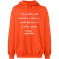 thumbnail image 2 of OXI Hoodie Sweatshirt - The Problem With Socialism, Basic Casual Hoodie for Men's and Women Fleece Hoodie Long Sleeve - Orange X-Large, 2 of 3