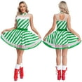 thumbnail image 6 of iiniim Christmas Candy Cane Dress Sequins Fancy Dress Up for Women Girls Green 4XL, 6 of 7