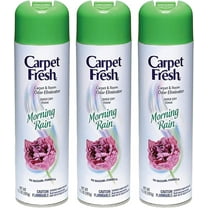 Carpet Fresh No Vacuum Freshener and Deodorizer Spray, Morning Rain 3 Pack