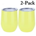 thumbnail image 1 of Coofit 2 Pcs Gobelets à Vin en Acier Inoxydable Isolés Gobelets à Boire Gobelets à Bière avec Couvercle, 1 of 10
