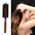 thumbnail image 4 of Yucurem 3 Sizes Anti Static Wood Bristle Hair Round Brush Hairdresser Styling, 4 of 10