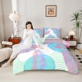 thumbnail image 4 of Homewish Tree Leaves 3 Pieces Queen Comforter Set For Teens Boys Girls,Botanical Plants Ultra Soft Bedding Sets,Mid Century Bedding Comforter Set,Lightweight Room Decor,Reversible, 4 of 8