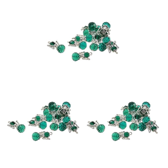 12 piezas de dijes de ala de ángel Qarigey plata tibetana colgante de cristal azul pavo real