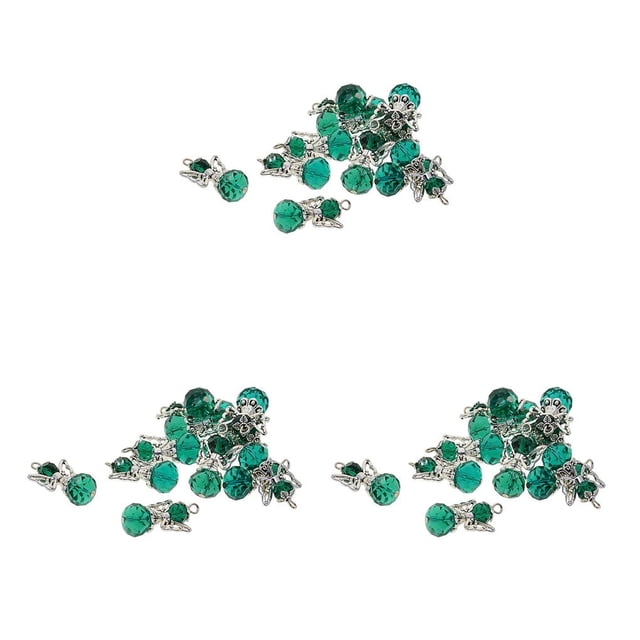 12 piezas de dijes de ala de ángel Qarigey plata tibetana colgante de cristal azul pavo real
