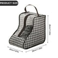 thumbnail image 3 of Xoxingysm Short Shoe Bag Houndstooth,Thousand Bird Shoe Storage Bag Functional Portable Transparent and Proof Shoe Bag Boots Long Boots Short Boot Bags for Moving Clothes (White One Size), 3 of 5