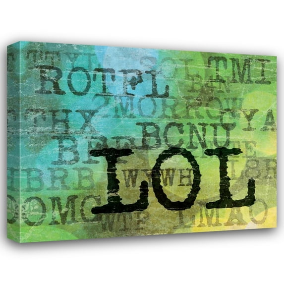 N Harbick 24x20 Gallery Wrapped Canvas Wall Art Titled - Text Logic I