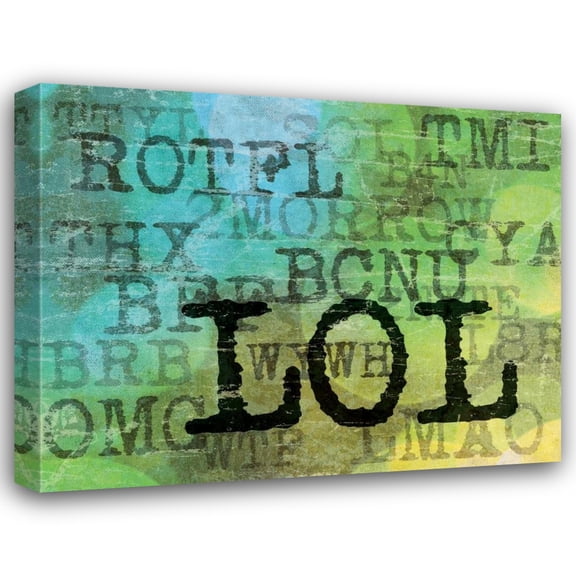 N Harbick 18x15 Gallery Wrapped Canvas Wall Art Titled - Text Logic I