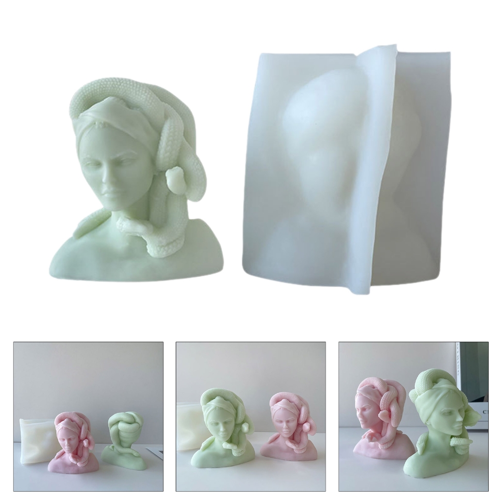 Beauty Candle Silicone Mold for Handmade Desktop Decoration Gypsum Epoxy Resin Candle Mould for Home Decorations