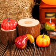 thumbnail image 4 of 8 Pcs Mini Artificial Pumpkins Fall Decor Set,Fake Pumpkin For Decorating,Realistic Small Fake Pumpkins For Decorating Autumn Table Centerpiece, Thanksgiving Harvest Home Decorations,Z4-Yellow, 4 of 7