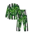 thumbnail image 2 of Kll Palm Greenery Sleepwear Mens Flannel Pajamas,Long Cotton Pj Set, 2 of 9