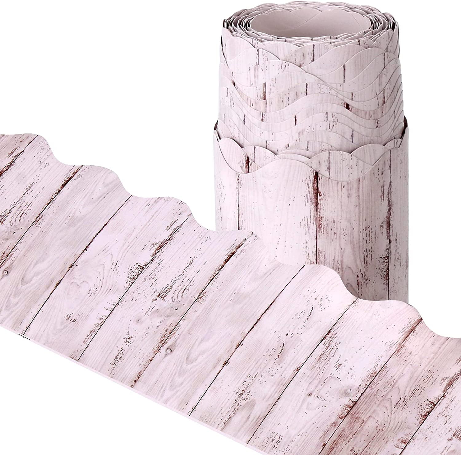 Bulletin Board Trim, 49.2Ft Border Trim for Bulletin Board, White Wood