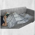 thumbnail image 6 of Modern Soft Flannel Fleece Blanket, 3D Visualization of Futuristic Interior Empty Picture Gallery Architecture Print, Cozy Plush for Indoor and Outdoor Use, 70" x 90", White Coconut, by Ambesonne, 6 of 6