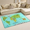 thumbnail image 2 of Coolnut Lightweight Soft Area Rugs 60 x 39 inch (5'x 3'3"), World Map of Animals Floor Mat for Kids Playing Room Hardwood Floor Living Room Nursery Rugs, 2 of 6
