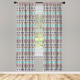 thumbnail image 2 of Ambesonne Animal 4-Panel Curtains, Tribal, 56"x84", Pearl Multicolor, 2 of 4