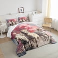 thumbnail image 3 of Erosebridal Horse Bedding Sets Full Chic Rose Flower Comforter Set ,White Horse Animal Duvet Insert Pink Floral Quilt Comforter Horse Theme Bedroom Decoration,Soft 3 Piece, 3 of 5