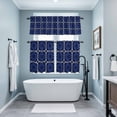 thumbnail image 3 of Navy Blue Boho Kitchen Curtains Sets for Windows 24 Inch Length, Farmhouse Abstract Floral Aesthetic Rod Pocket Window Treatments Tier Curtains and Valances Set for Bedroom/Bathroom, 3 of 8