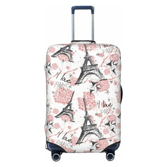 Kdxio Paris Pattern Luggage Cover for Travel,Elastic and Durable,Fits 18-32 Inch,Anti-Scratch Suitcase Protector-No luggage included