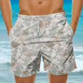 thumbnail image 5 of MELDVDIB Mens Swim Trunks Floral Printed Quick Dry Beach Shorts Fashion Casual Loose Drawstring Waisted Beach Swimming Trunks, 5 of 5