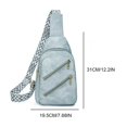 thumbnail image 2 of Riñonera Retro para mujer, riñonera informal de cuero PU, bolsa de viaje al aire libre con múltiples bolsillos, 2 of 9