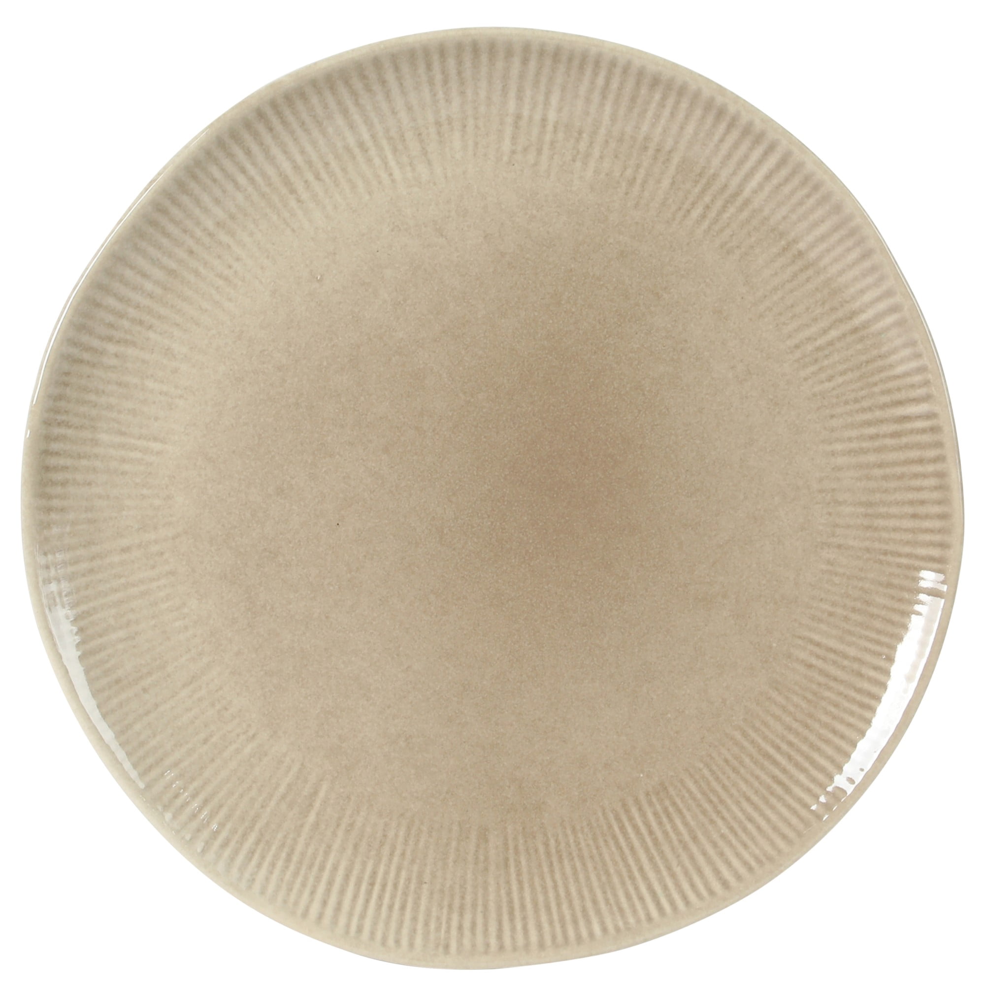 Gibson Elite Sandy Pines Stoneware Plates and Bowls Set - 12 Piece Reactive Glaze Dinnerware Set - Service for 4 - Dishwasher and Microwave Safe - Cream Taupe