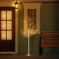 thumbnail image 5 of Set of 2 6 ft Pre-Lit White Artificial Twig Tree, 5 of 6