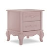 Evolur Aurora Nightstand, Dusty Rose, Ample Storage