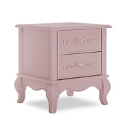 Evolur Aurora Nightstand, Dusty Rose, Ample Storage