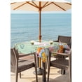 thumbnail image 2 of Outdoor Tablecloth with Umbrella Hole and Zipper, Easter Square Table Cloth 60x60 Inch Waterproof Tablecloth, Spring Watercolor Bunny Eggs Wooden Grain Green Picnic Table Cover for Patio Camping, 2 of 7