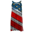 thumbnail image 4 of OAVQHLG3B Summer Dress for Women 4th of July Outfits for Women Casual Round Neck Leisure And Entertainment Sling Digital Print Mini Dress, 4 of 5