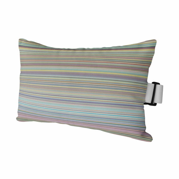 Colorful Striped Outdoor Pillows for Chaise Lounge Chair Waterproof Lumbar Pillows with Insert&Adjustable Elastic Strap Beach Headrest Pillow Vintage Stripes Farmhouse Line Pillow for Pool 11"x16"