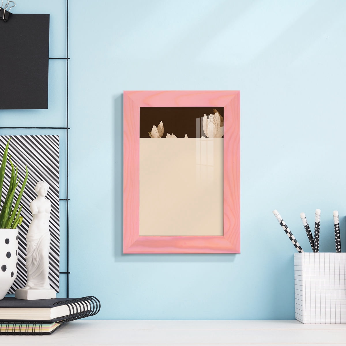 Asian Brocade II - Framed Print w/glass - Sunset Pink