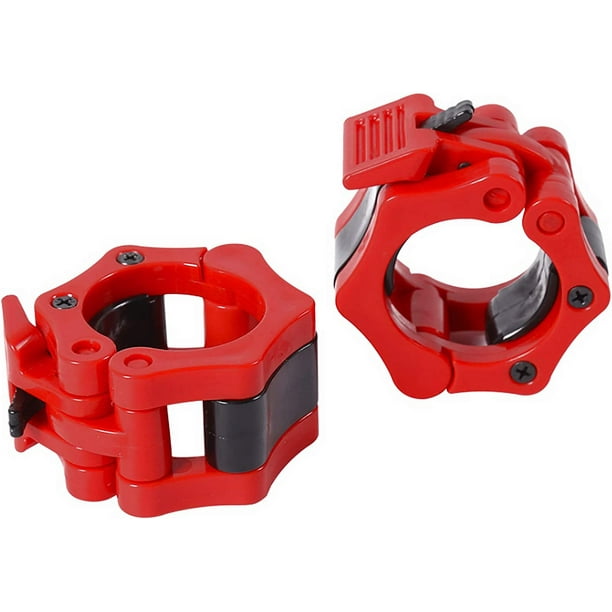 2 collares de abrazadera para barra, tamaño olímpico, 50 mm, clips de bloqueo de barra de peso de liberación rápida para levantamiento de pesas o entrenamiento de levantamiento de potencia
