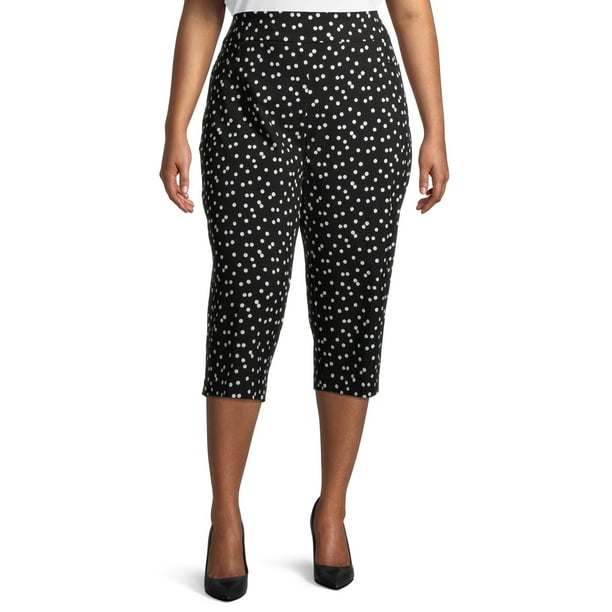 Terra & Sky - Terra & Sky Women's Plus Size Printed Millennium Capris ...