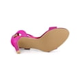 thumbnail image 5 of BLISSFUL STEP Women's Shoes Glitter Stiletto Heel Sandals Ankle Strap Open Toe Party Shoes Hot Pink 10, 5 of 7