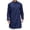 A-Blue508, variant on Mens Button Detail Long Tunic Long Sleeve Stand Collar Pullover Tunic Top Breathable Casual formal Tunics