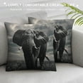 thumbnail image 3 of ONETECH African Elephant Throw Pillow Case Nature Wildlife African Elephant Pillow Cushion Covers Home Sofa Decorative, 3 of 5