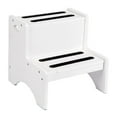 thumbnail image 4 of 2 Step Stool for Kids with Handles Anti Slip Wooden Bathroom Sink Toilet Potty Training Stool for Toddlers, 4 of 9
