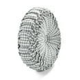 thumbnail image 5 of Lush Decor 70% Cotton, 30% Polyester Gingham Check Yarn Dyed Pleated Decorative Pillow Off White Gray Single 14" Diameter, 5 of 9
