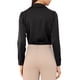 thumbnail image 3 of CAMISA LEOTARDO DE BOTÓN INSPIRADA EN CHIC PARA MUJER, BLUSA DE SATÉN DE MANGA LARGA CON SOLAPA DE MUESCA PARA TRABAJO TALLA S NEGRO, 3 of 6