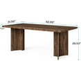 thumbnail image 2 of Tribesigns 63" Dining Table, Rustic Wood Dinner Eating Table for Kitchen, Dining Room, Walnut, 2 of 5