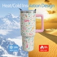 thumbnail image 6 of 40oz Stainless Steel Easter Bunny Tumbler with Handle, Straw & Leakproof Lid - Reusable Insulated Cup, Easter Gifts for Adults, 6 of 6