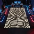 thumbnail image 3 of Modern Zebra Print Rug 5x8 Area Rugs Brown Animal Texture Rugs Non Slip Machine Washable Indoor Throw Carpet for Living Room Bedroom Study Office Entrance Foyer, 3 of 6