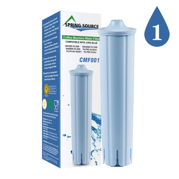 1-Pack Spring Source CMF001 Coffee Machine Water Filter Replacement For Jura Clearyl Blue 71445, 67879, ENA3, ENA5, J6, J9, J95