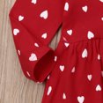 thumbnail image 5 of Bagilaanoe Toddler Baby Girl Valentine's Day Dress Heart Pattern Long Sleeve Ruffle A-line Princess Dresses + Headband 6M 12M 18M 24M 3T Kids Casual Swing Sundress, 5 of 6