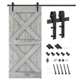 thumbnail image 4 of Essencaliy 38in x84in Solid Wood Barn Door, Made-in-USA Farmhouse Interior Sliding Barn Door With 6.58ft Barndoor Hardware Kit (DIY), 4 of 5